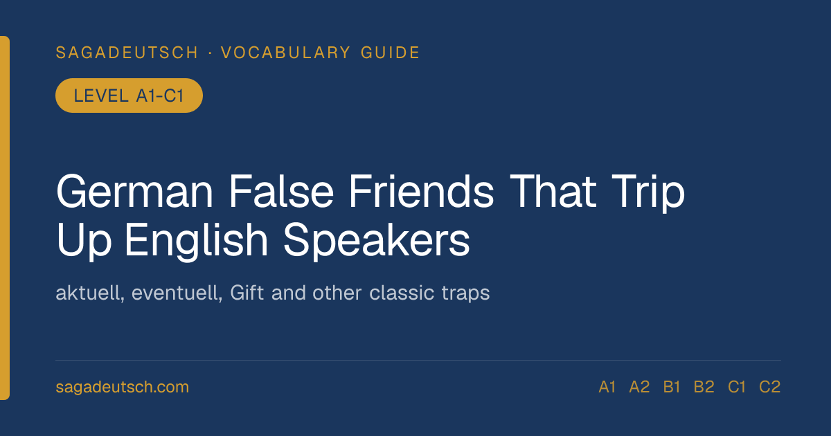 German False Friends That Trip Up English Speakers