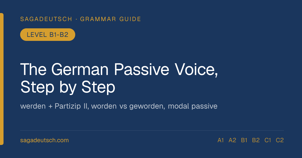 The German Passive Voice, Step by Step (B1-B2)