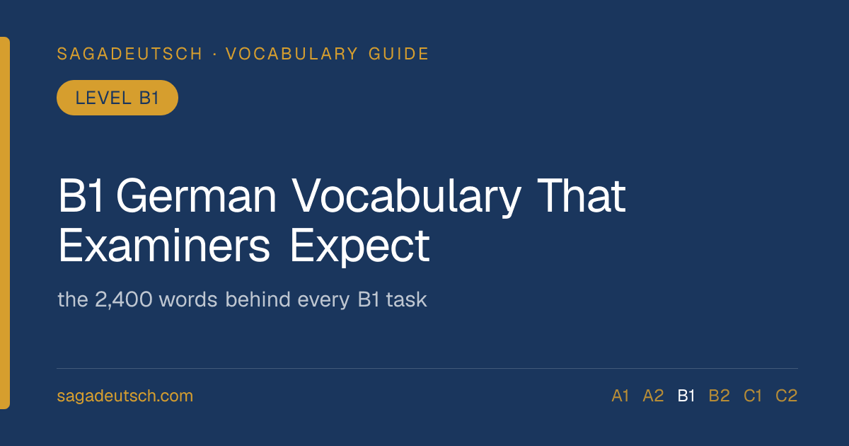 B1 German Vocabulary That Examiners Expect