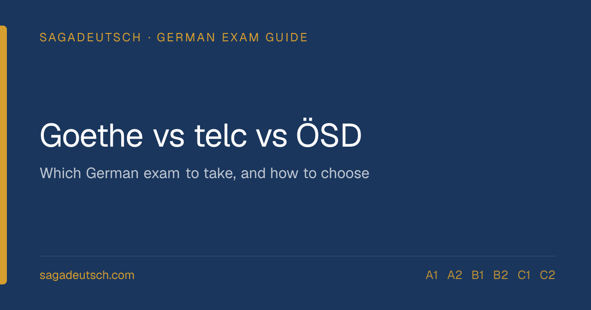 Goethe vs telc vs ÖSD: Which German Exam Should You Take?