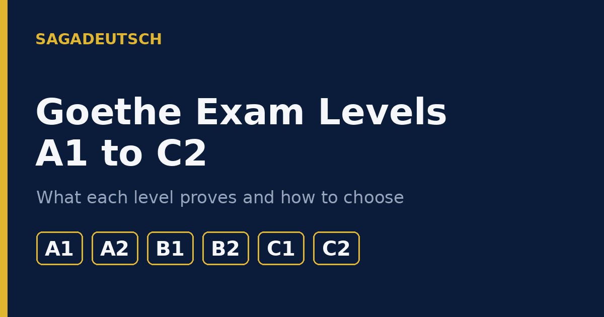 Goethe Exam Levels: A1 to C2 Explained and How to Choose