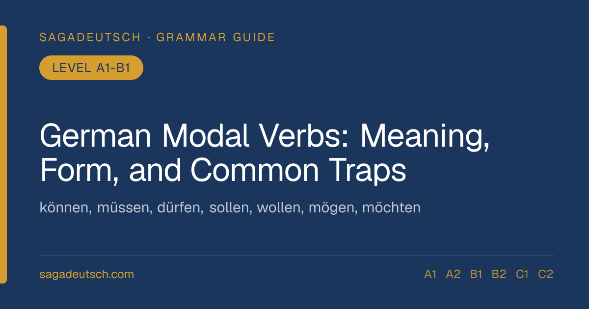German Modal Verbs: Meaning, Form, and Common Traps
