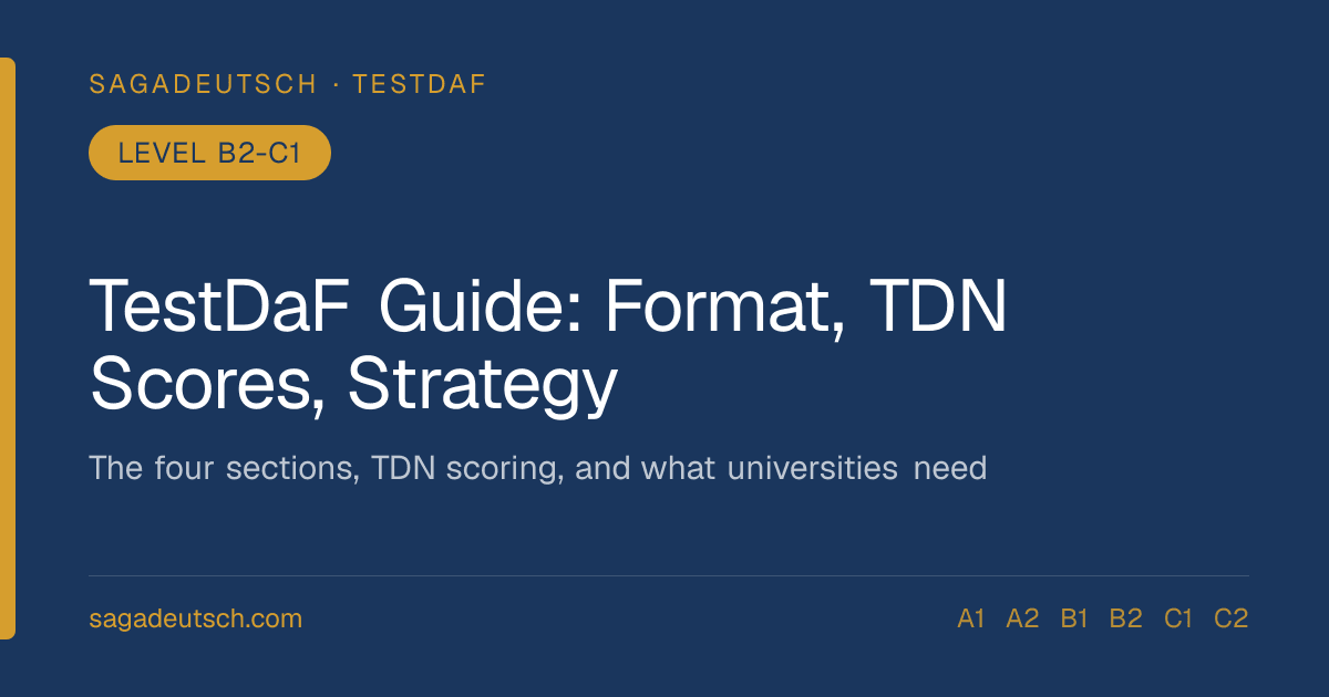 TestDaF Guide: Format, TDN Scores, and Strategy