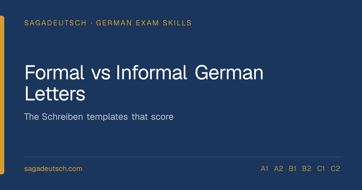 Formal vs Informal German Letters: The Schreiben Templates