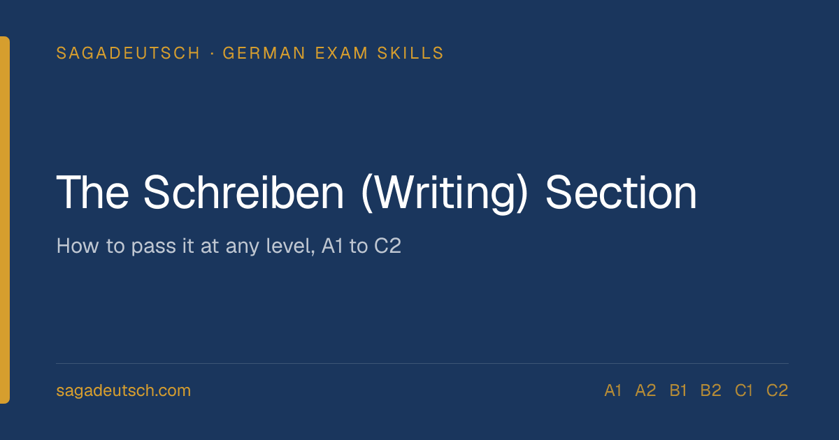 How to Pass the Schreiben (Writing) Section at Any Level